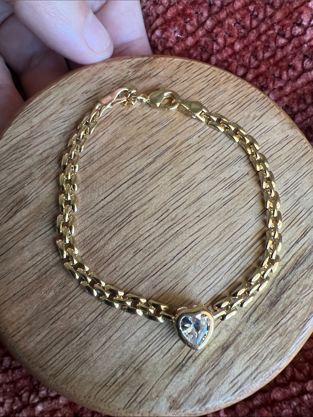 18K Gold filled Chain-Link Women's Bracelet Size 7